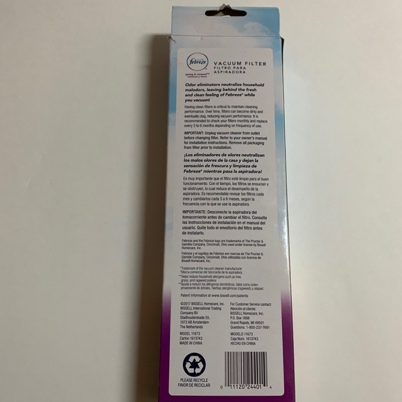 Febreze EUREKA EF-6 VACUUM FILTER AS1000 AS1040 - Picture 4 of 6